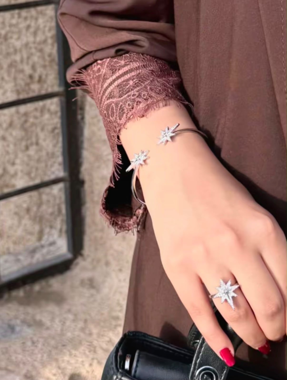 الاسوار مع الخاتم الفضي — PAINORA Silver Bracelet with Silver Ring